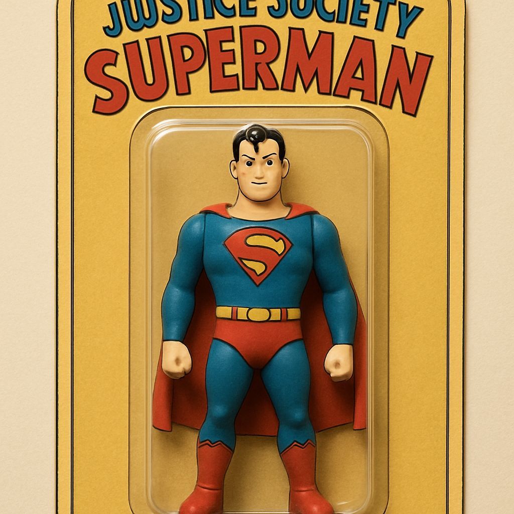Max Fleischer’s version of The Justice Society’s Superman as...