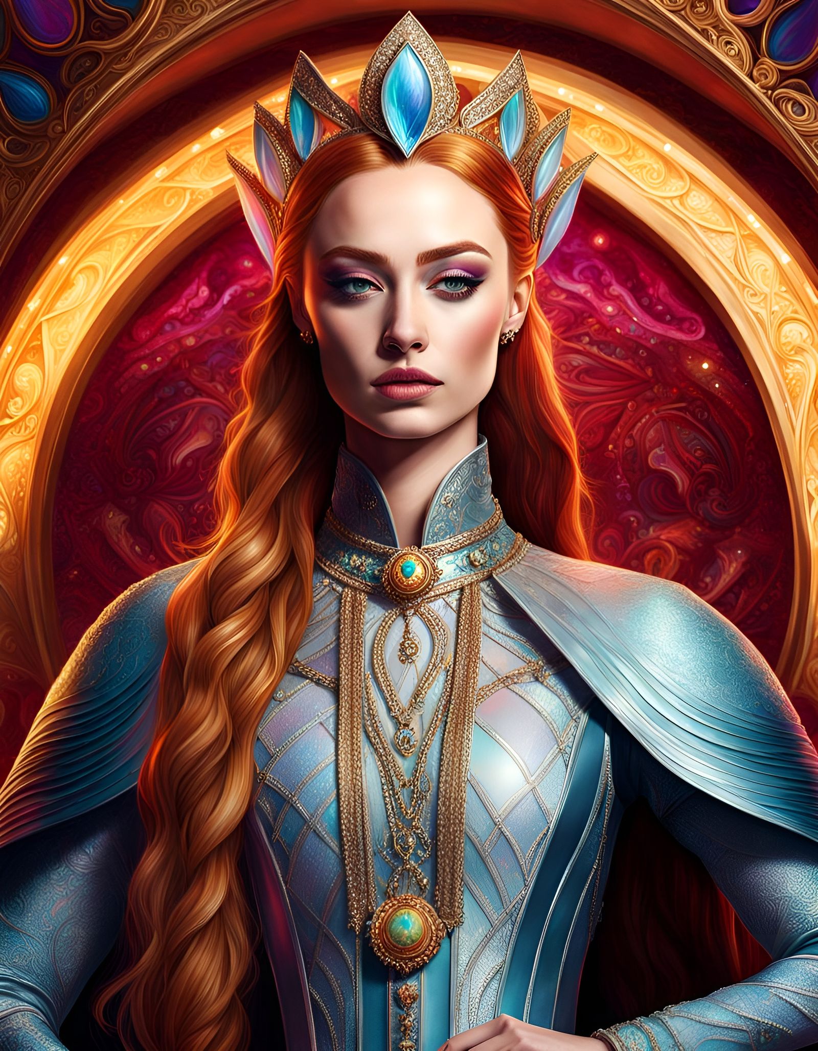 Sophie Turner as Elegant Elf Queen