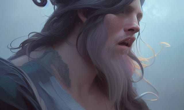 wizard head and shoulders portrait, 8k resolution concept ar...