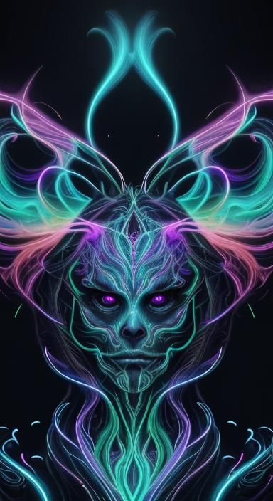 Bioluminescent Helix Symphony in Surrealist Style