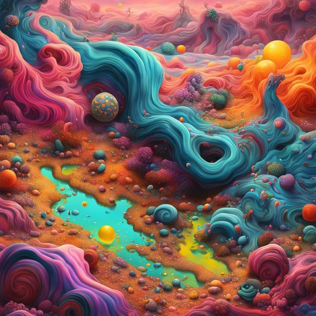 Microplastics Exfoliate Skin in Surreal Toxic Landscape