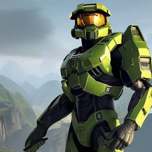 Master Chief from Halo Infinite: Digital Matte Painting