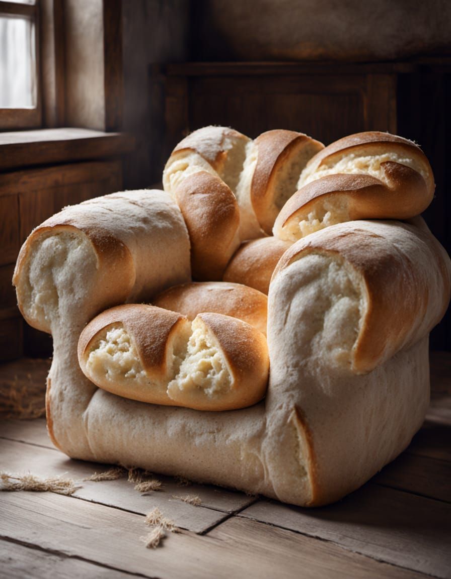 Whimsical Sourdough Bread Chair in Cozy Attic
