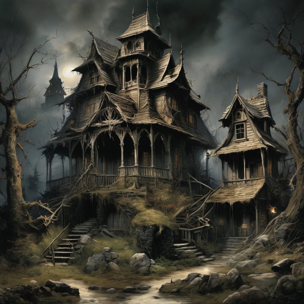 Grimdark Scene in Horror Fantasy Style