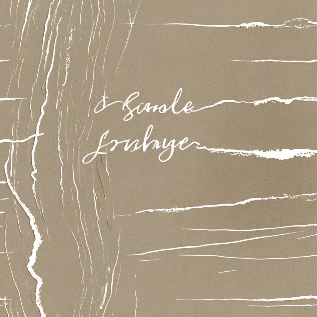 Serene Beach Scene Typography in Vector Art