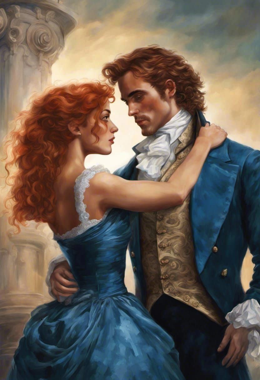 Regency Romance: Redhead and Duke, Digital Painting