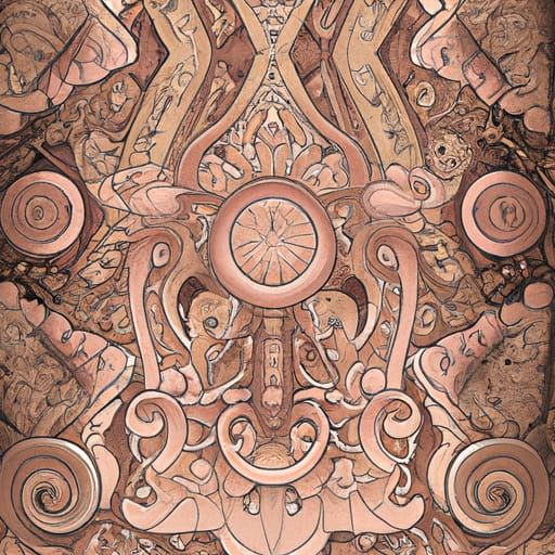 Rose Gold Fantasy Storybook Illustration