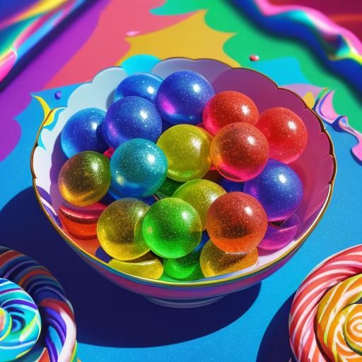 Abstract Light and Shadow in Candy Art Style