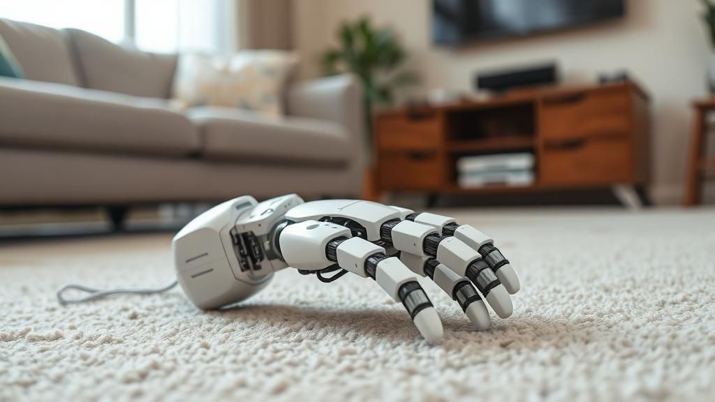 Crawling Robotic Hand Scooting Across Carpet