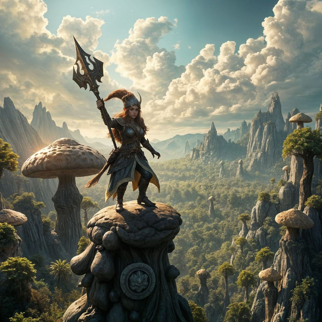 Gnome Warrior in Enchanted Forest: Dark Fantasy Art