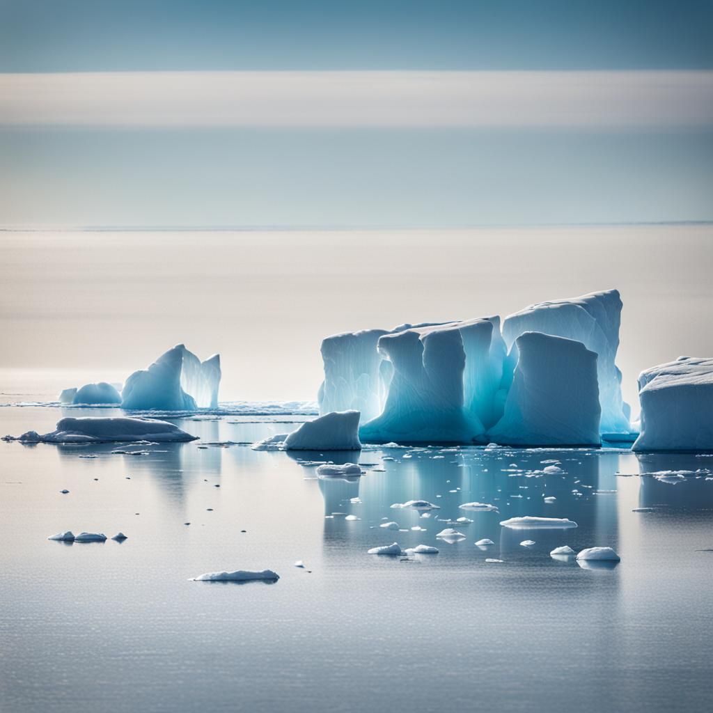 Arctic Icebergs in Pastel Colors: Nature Photography
