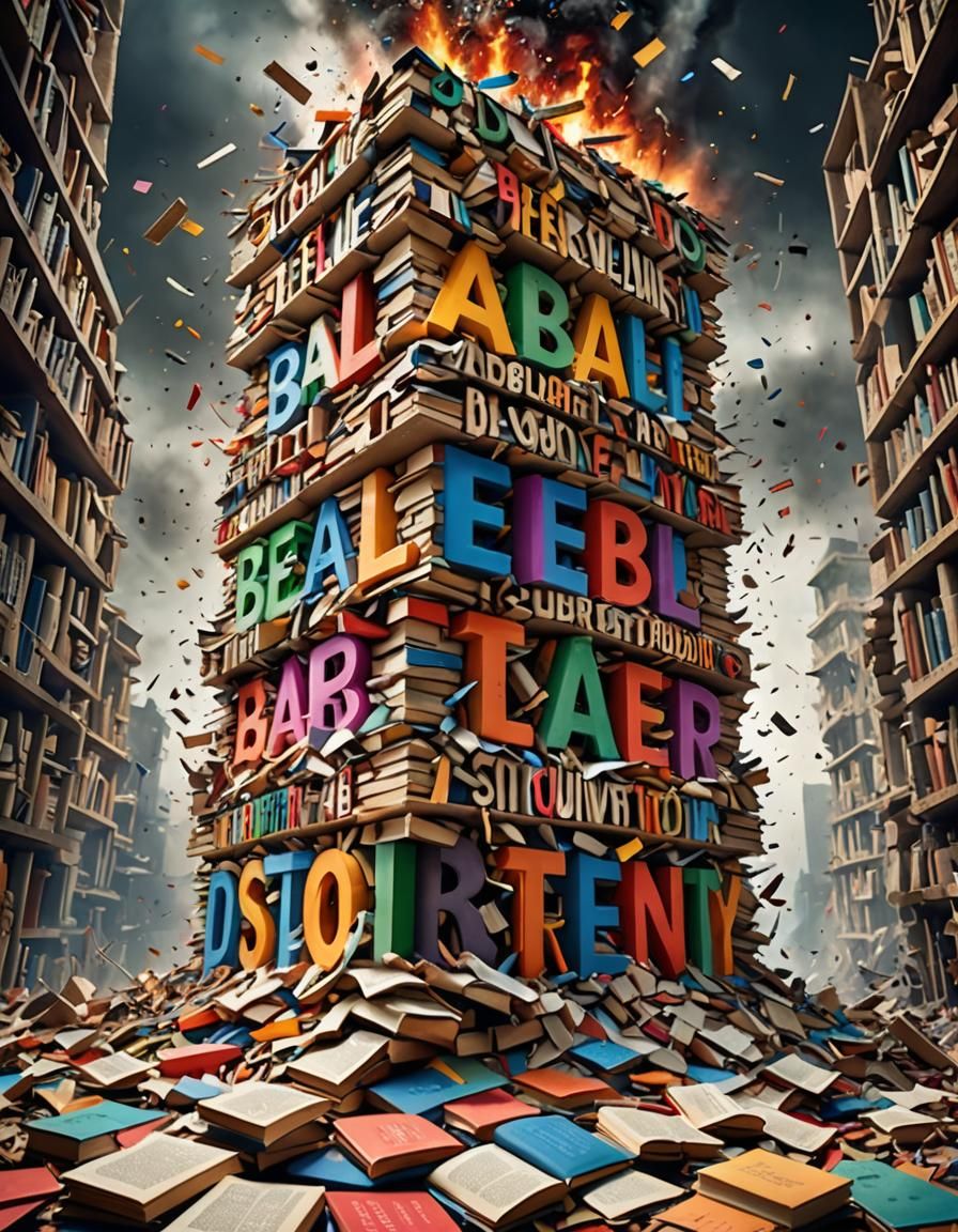 Tower of Babel Destruction with Escaping Words