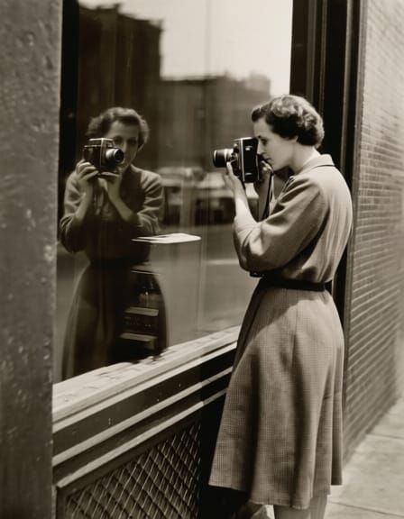 photographic self-portrait - tribute to Vivian Maier