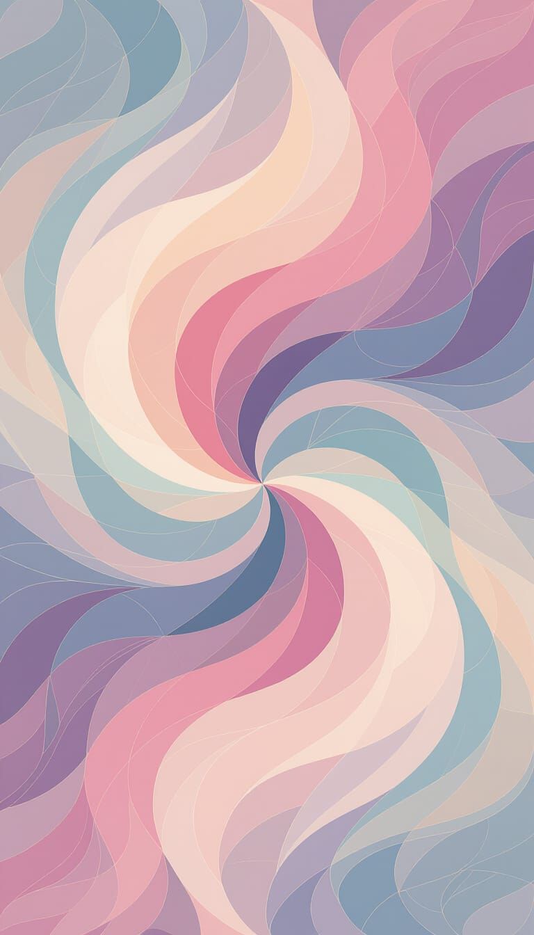 Abstract Inner Peace With Swirling Pastel Colors and Flowing...