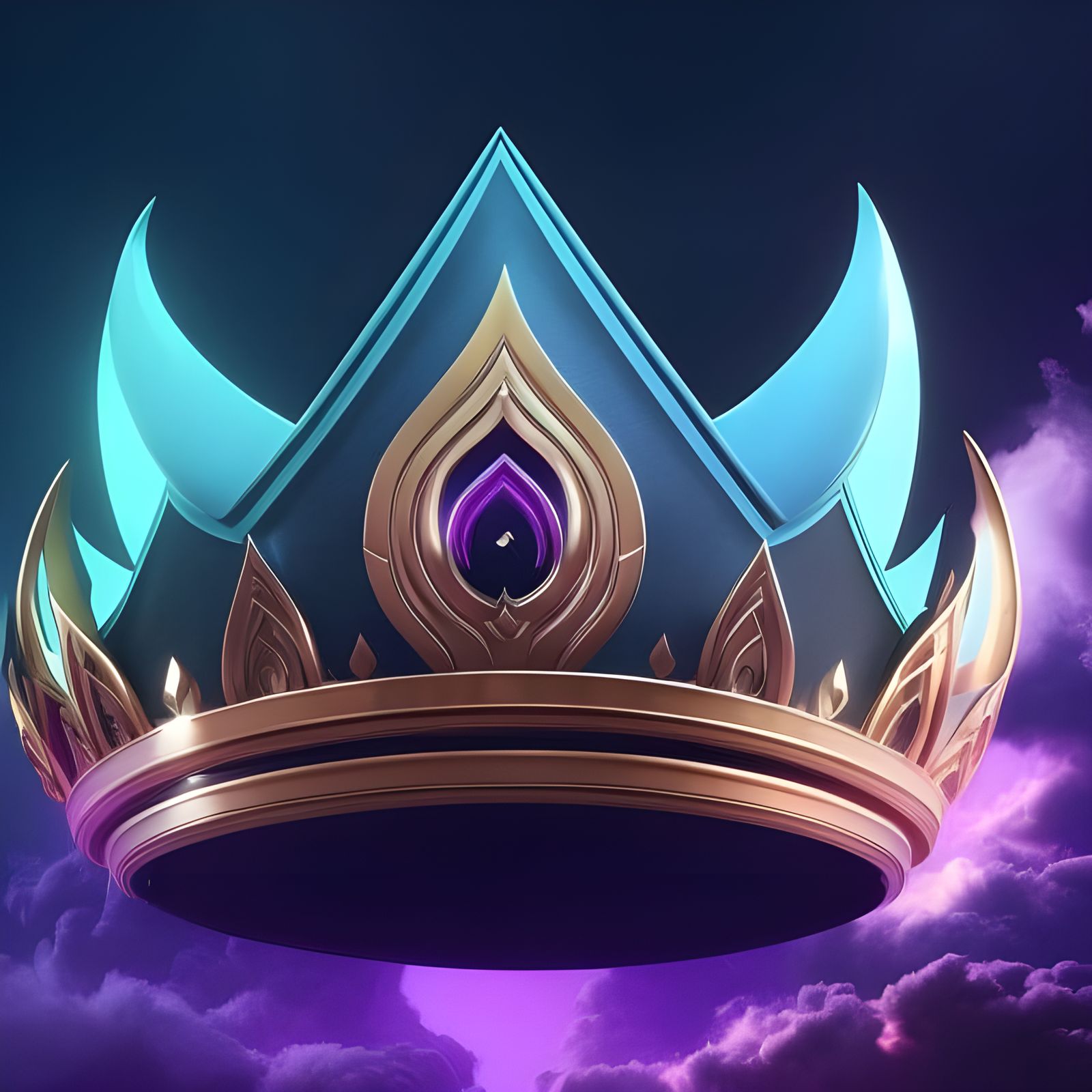 Psychedelic Crown in Space: Digital Fantasy Art