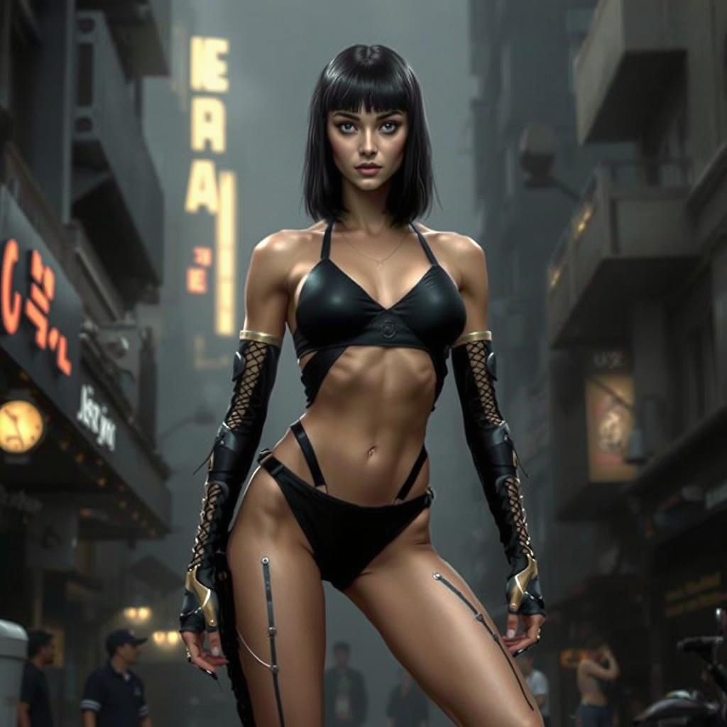 Cyberpunk Dancer's Extreme Workout in Manara Style