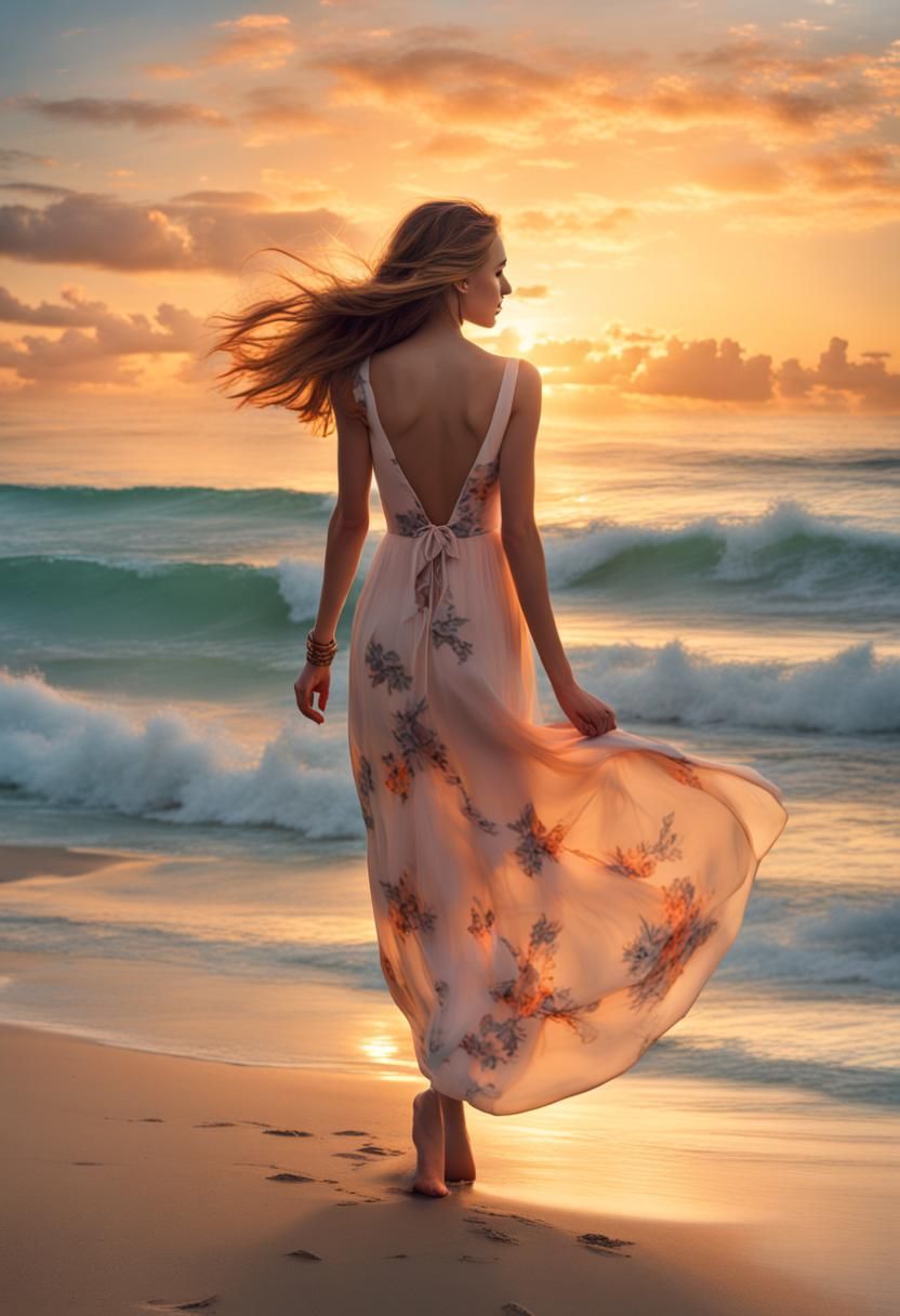 Young woman on the beach