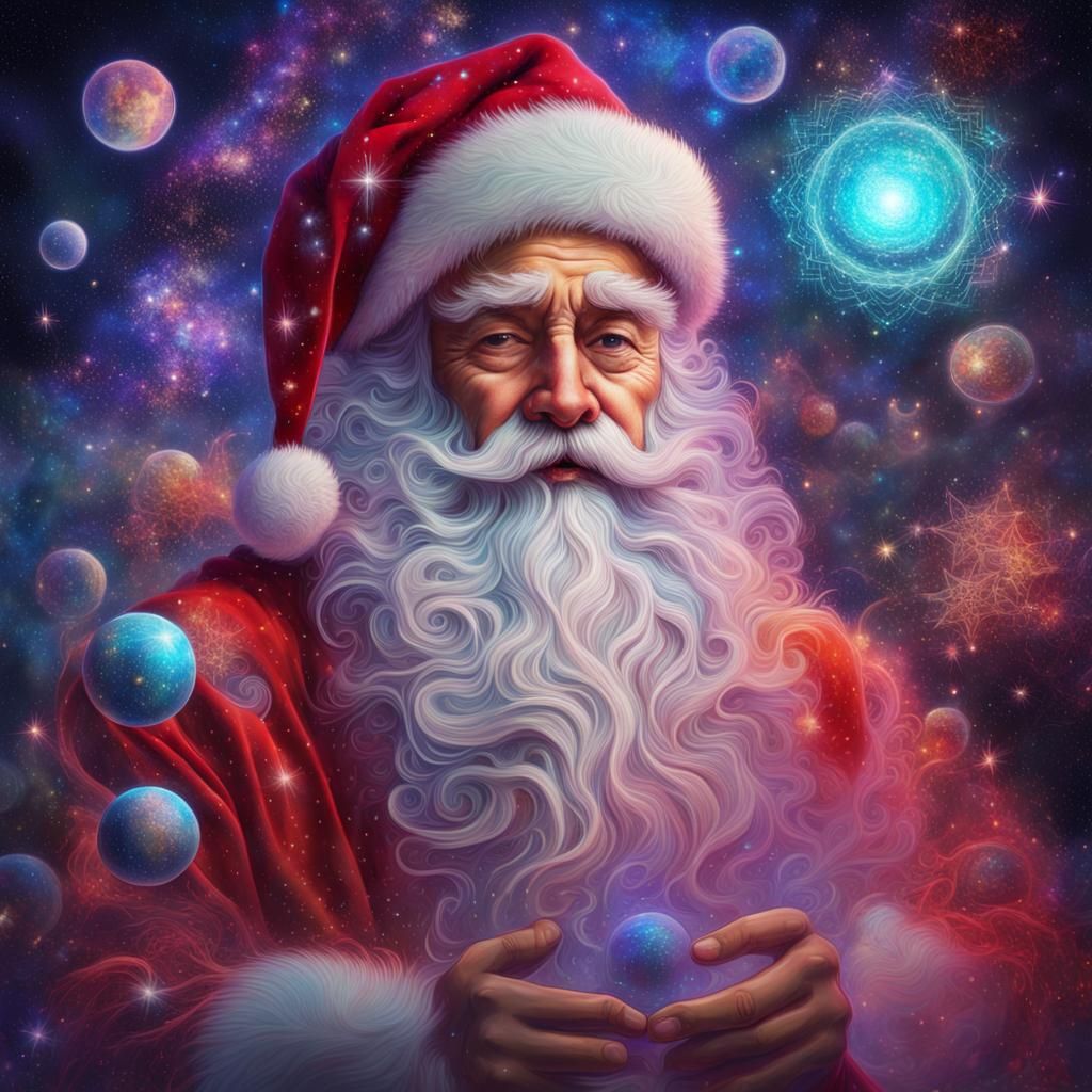Cosmic Santa Claus in Astral Illustration