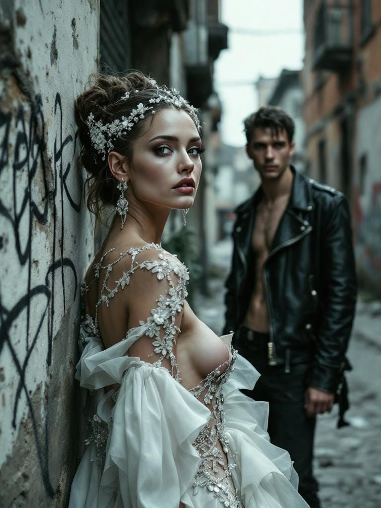 High-Fashion Romantic Drama with Ethereal Elegance