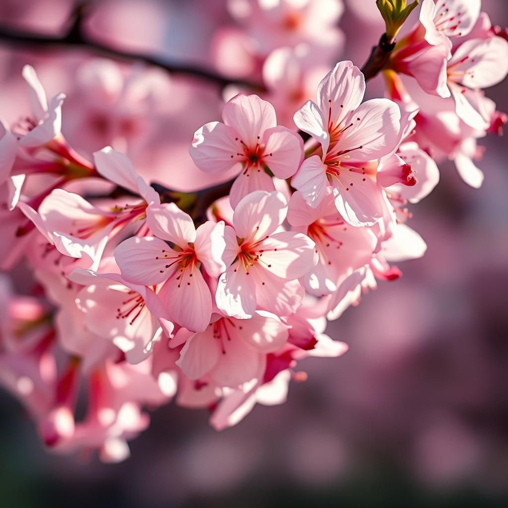 Macro Photograph of Beautiful Cherry Blossoms
