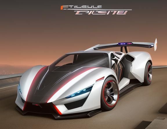 Futuristic Sci-Fi Sports Car Advertisement