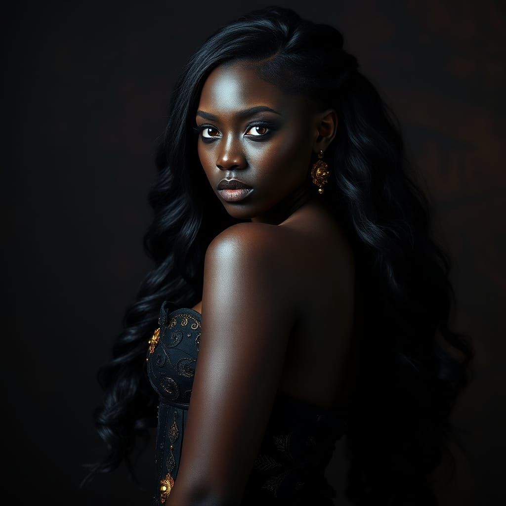 Renaissance Woman with Bluish Eyes, Baroque Style