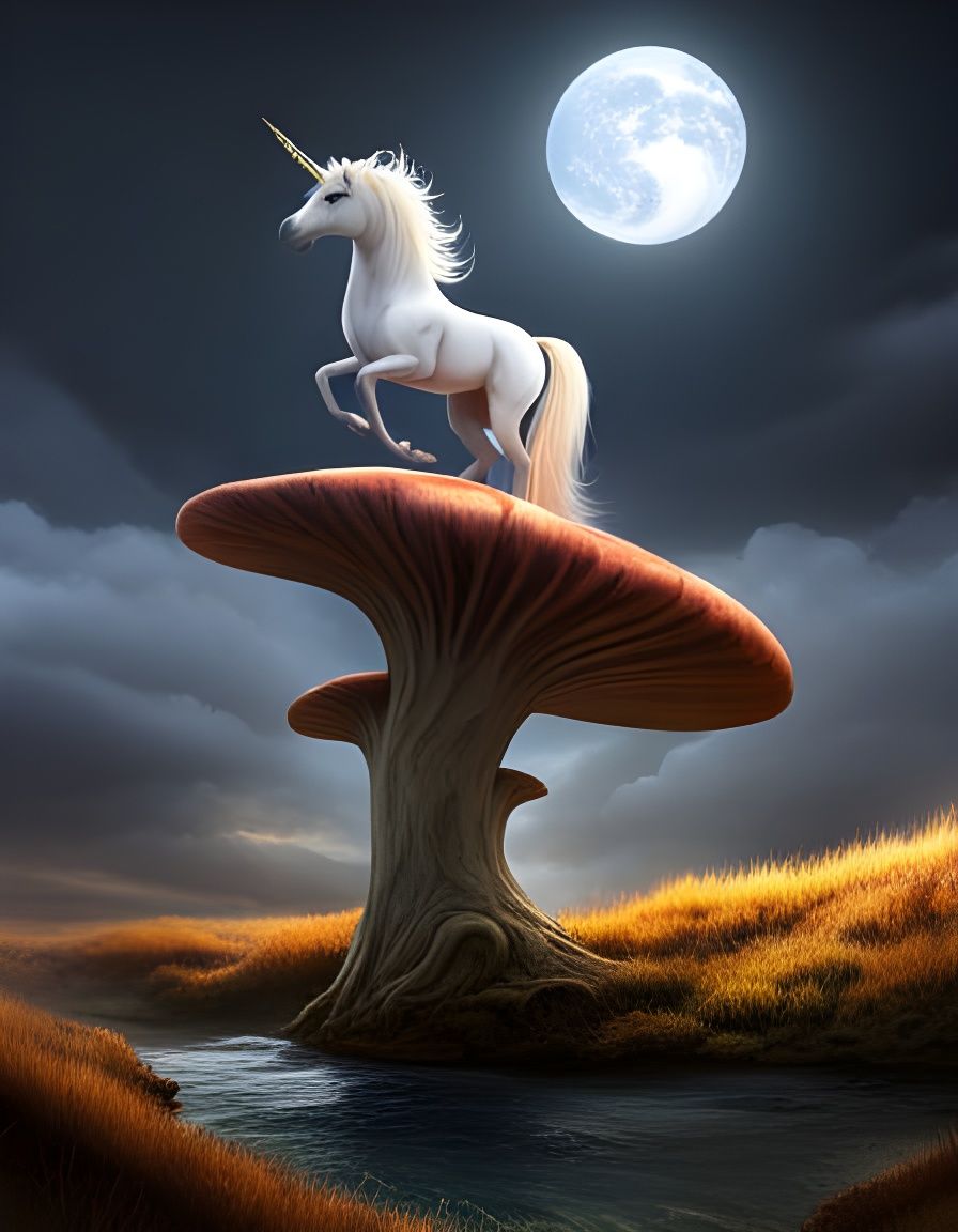 Unicorn on Mushroom: Fantasy Animation Character Design