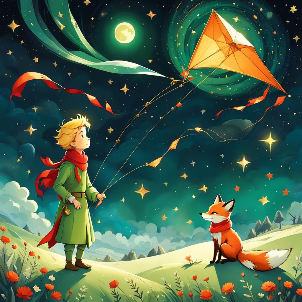The Little Prince and his kite