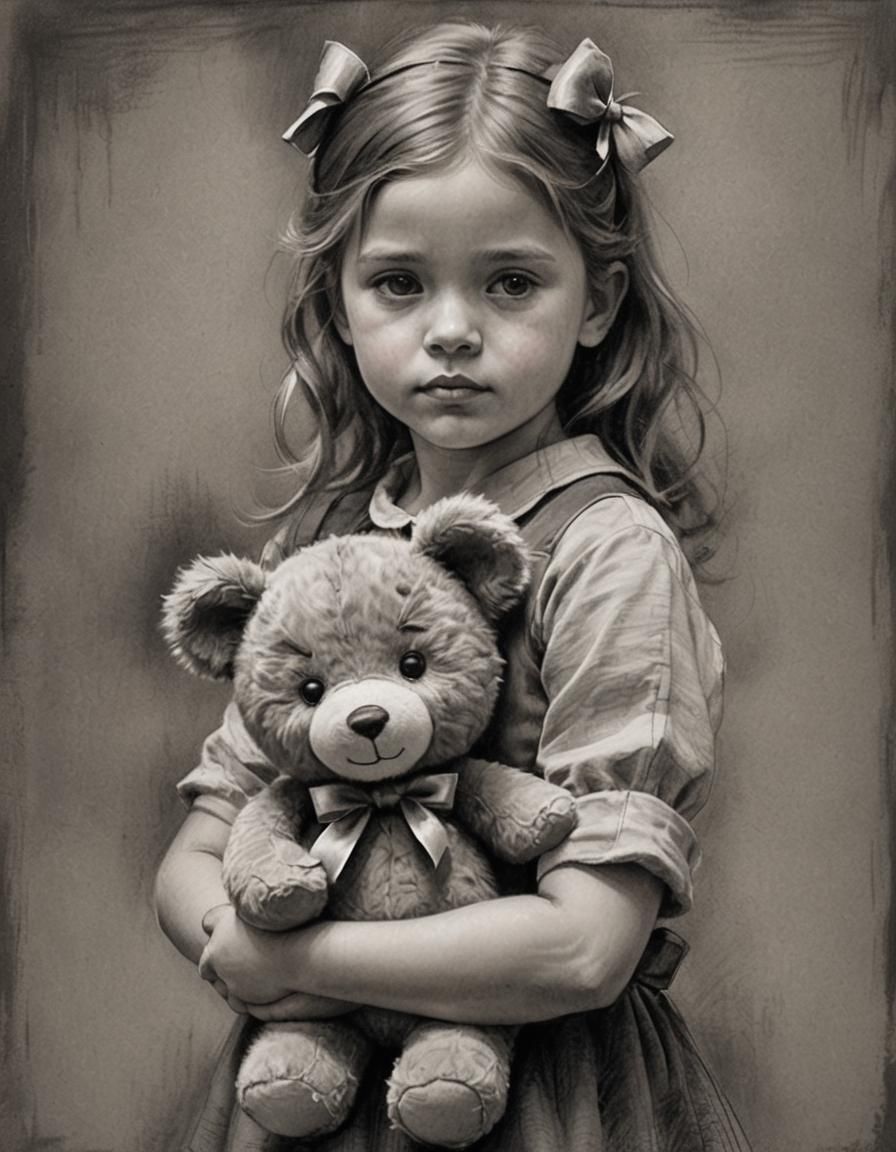 Enigmatic Child in Dark Fantasy Style