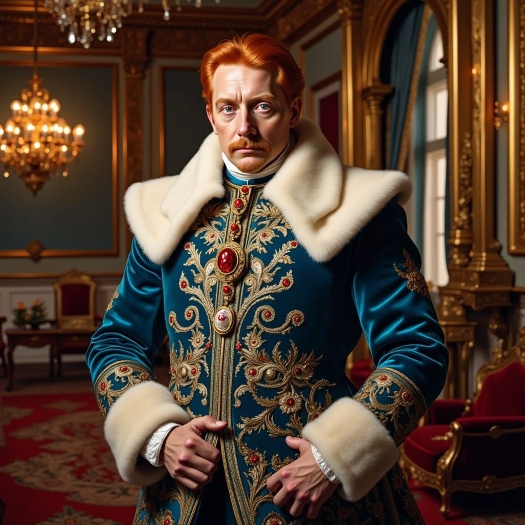 Majestic Peter I in Lavish Kremlin Attire