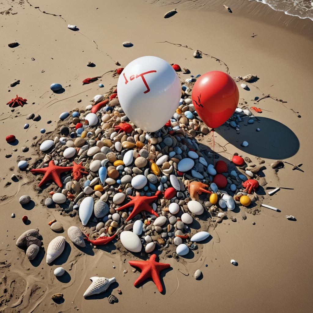 Environmental Awareness Poster: Beach Pollution