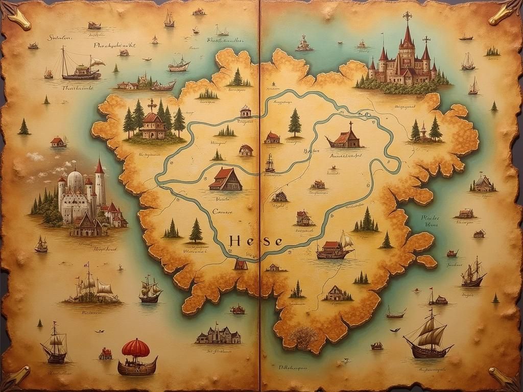 Hesse as Pirate Treasure Map in Oil