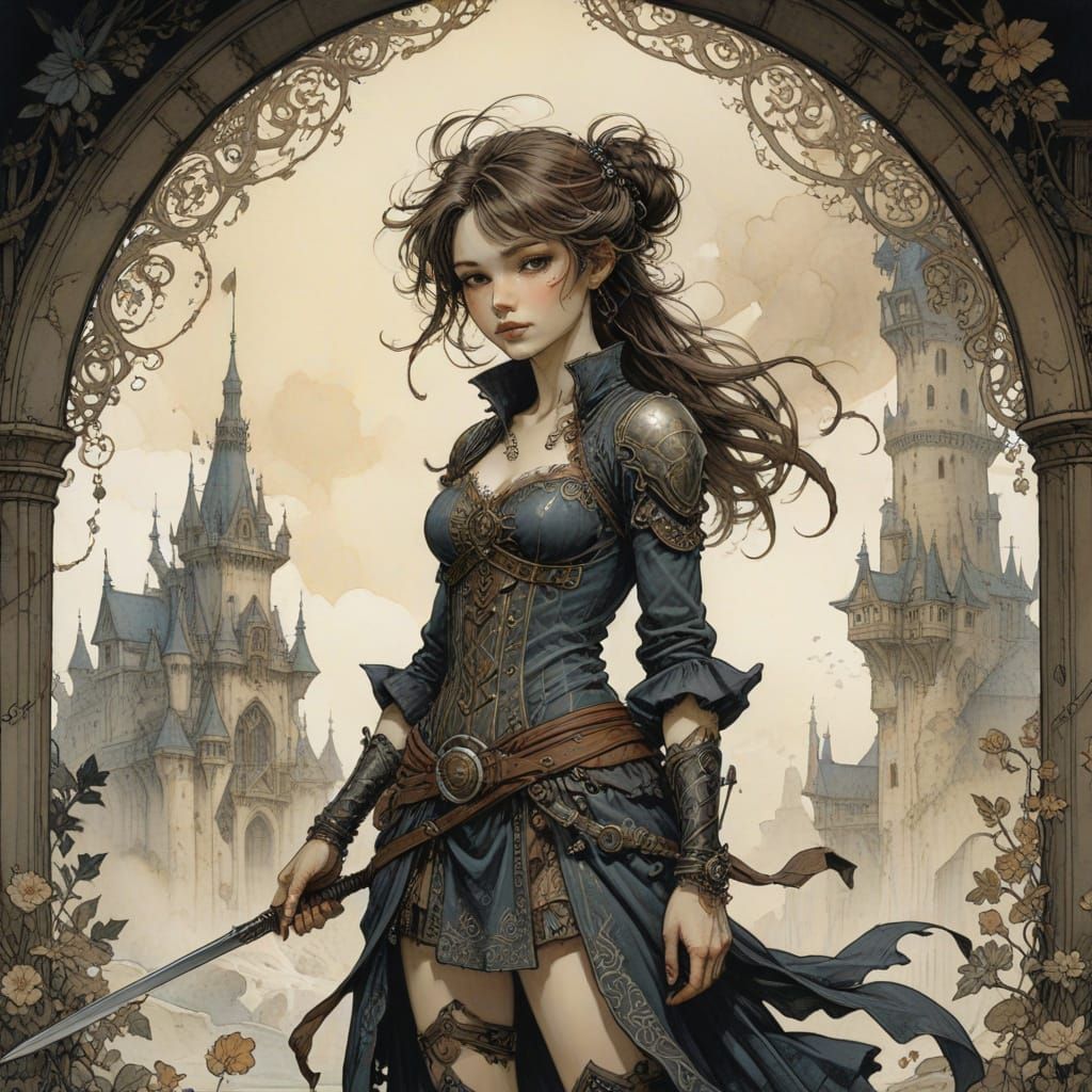 Mystical Princess in a Whimsical Fantasy Realm