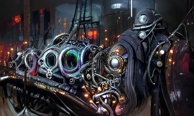 Steampunk Torture in Cyber Neon Goth Style