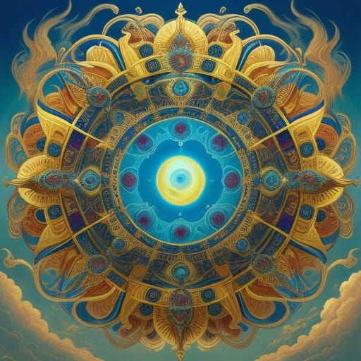 Surrealist Deity in Ethereal Environment