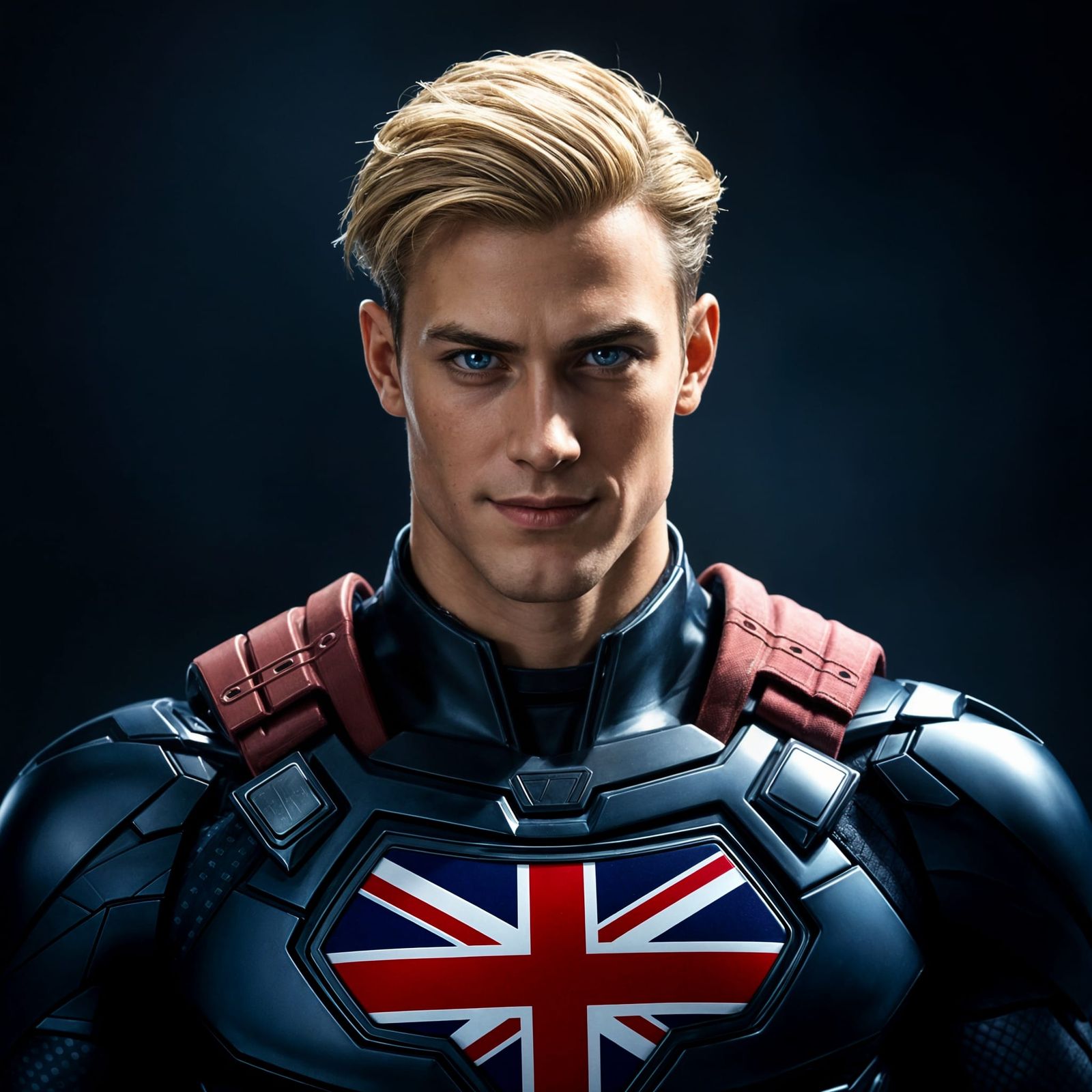 Union Jack Superhero in High-Tech Suit