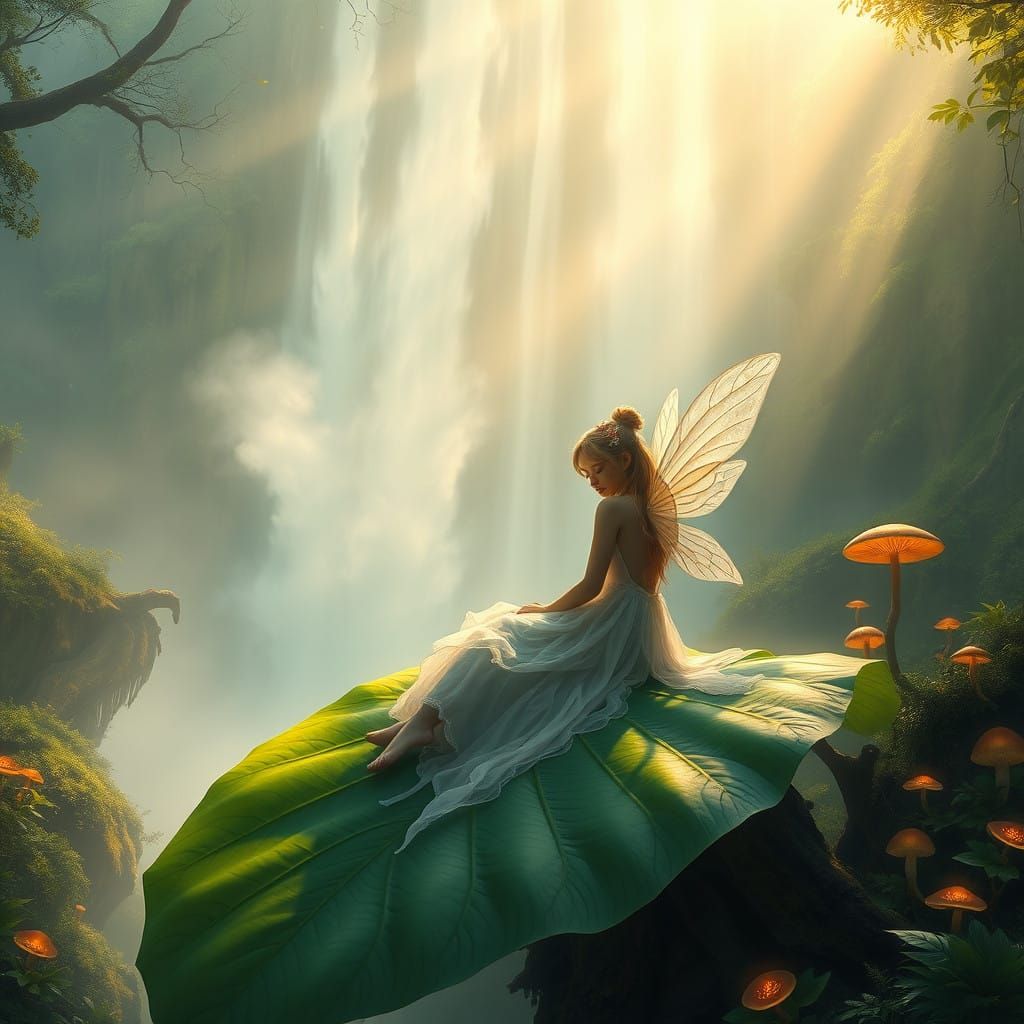 Fairy Girl in Enchanted Forest