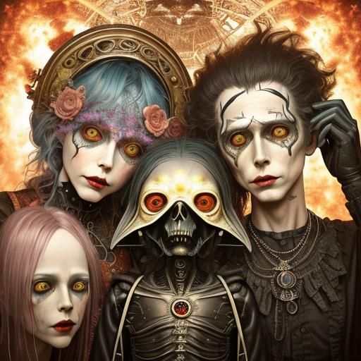 Surreal Brain Surgery Performed by Einstein Mannequin