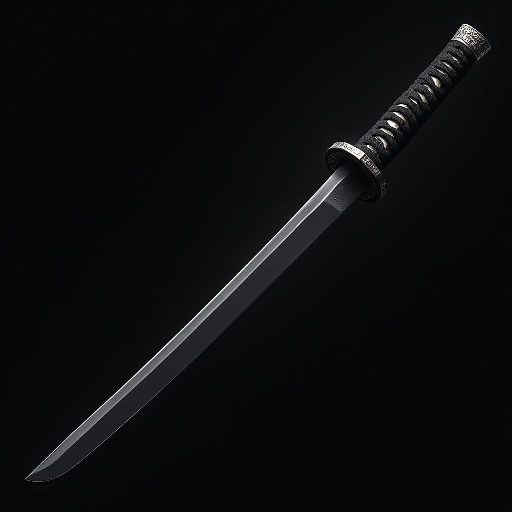 Dark Blade Samurai Katana in Futuristic Japanese Style