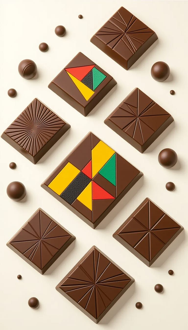 Geometric Chocolate Masterpieces in Avant-Garde Style