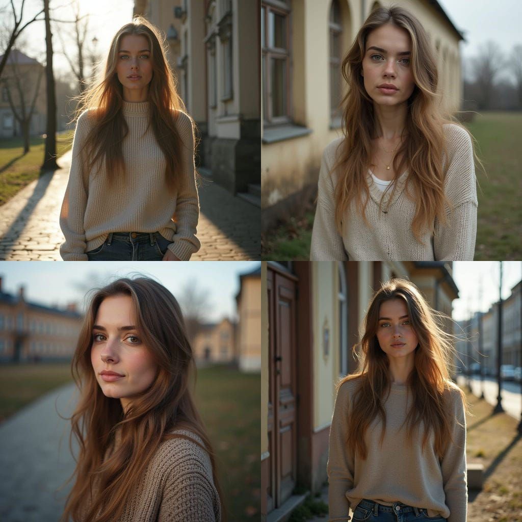 Photorealistic Portrait of a Young Ukrainian Woman Outdoors