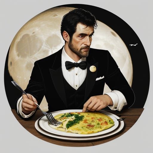 Man Looks at Moon, Goya and Aardman Style