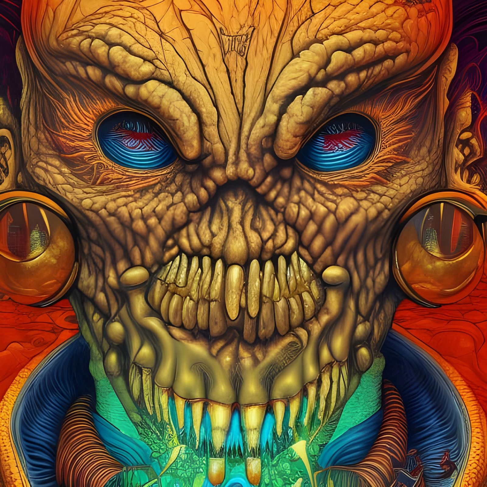 Psychedelic Bogeyman in Comic Book Style