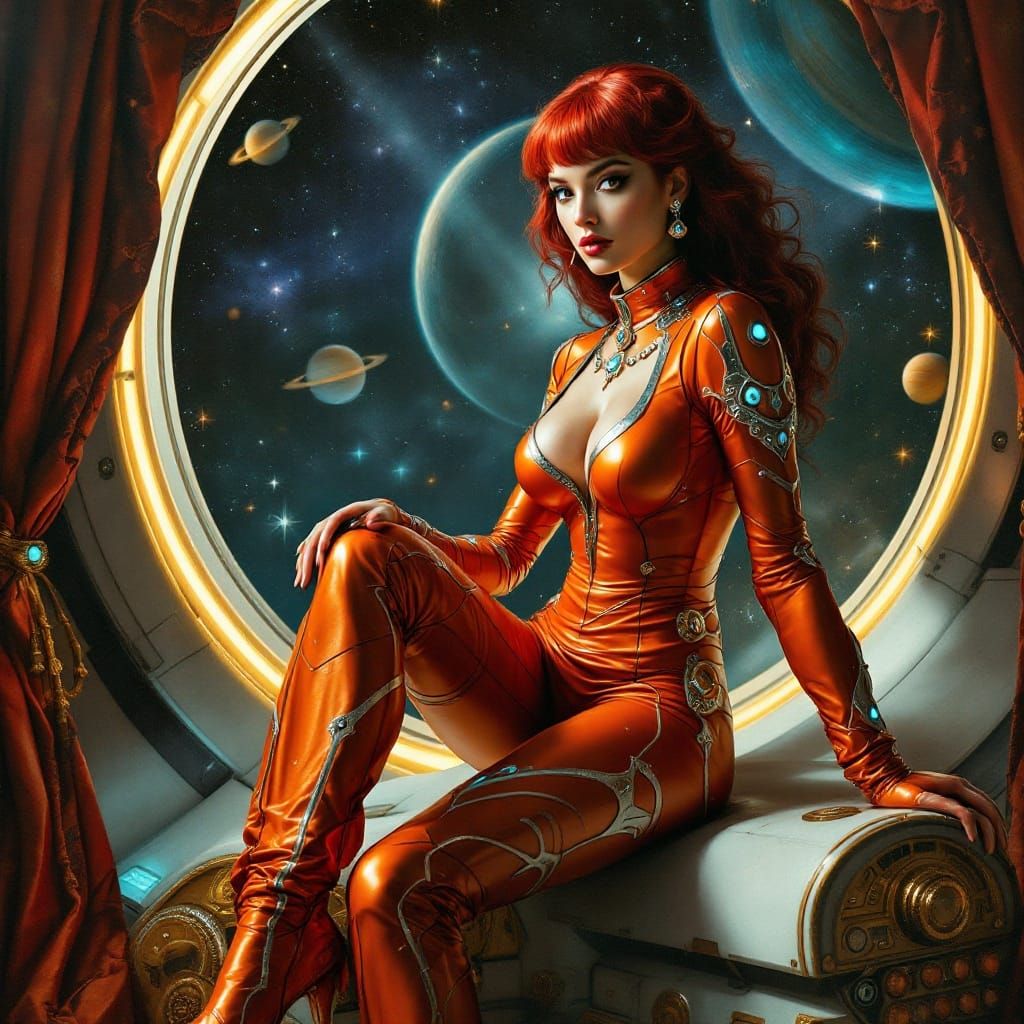 Baroque Spacewoman Embarks on Cosmic Quest in Retro-Futurist...