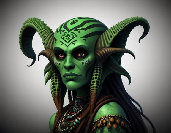 Tribal Female Cthulhu Character