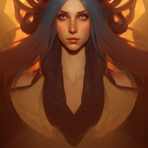 Hyperdetailed Portrait of Hot Elves in Art Nouveau Style