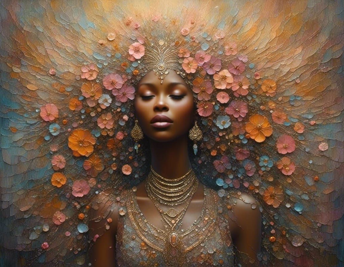 Radiant Joy: A Whimsical Visionary Portrait