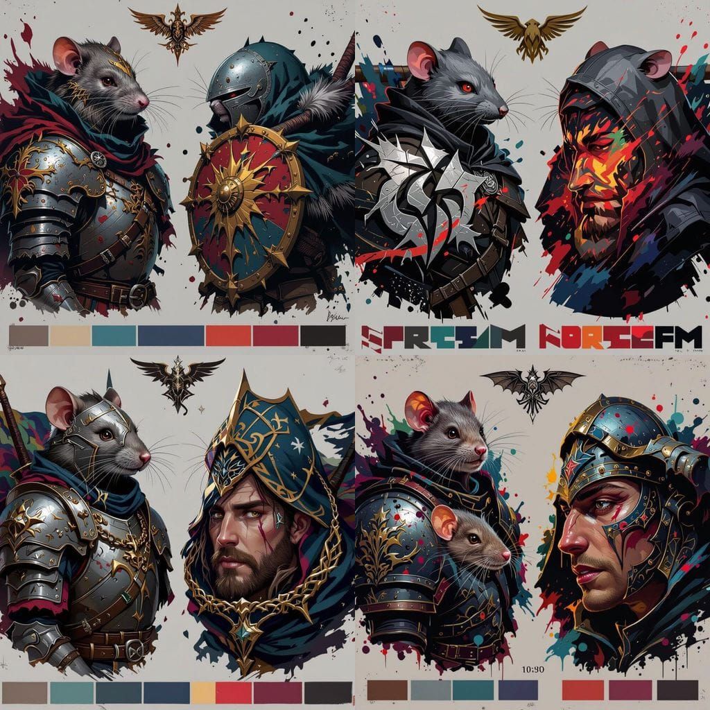 Battle Banner of the Grey Mouse Order Hyperrealistic Splash ...