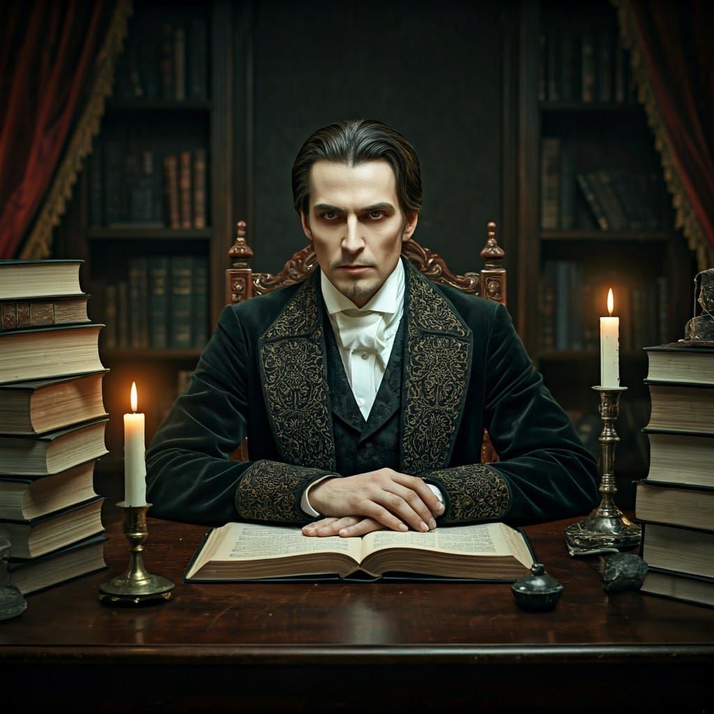 Dark Victorian Portrait in Beksiński Style