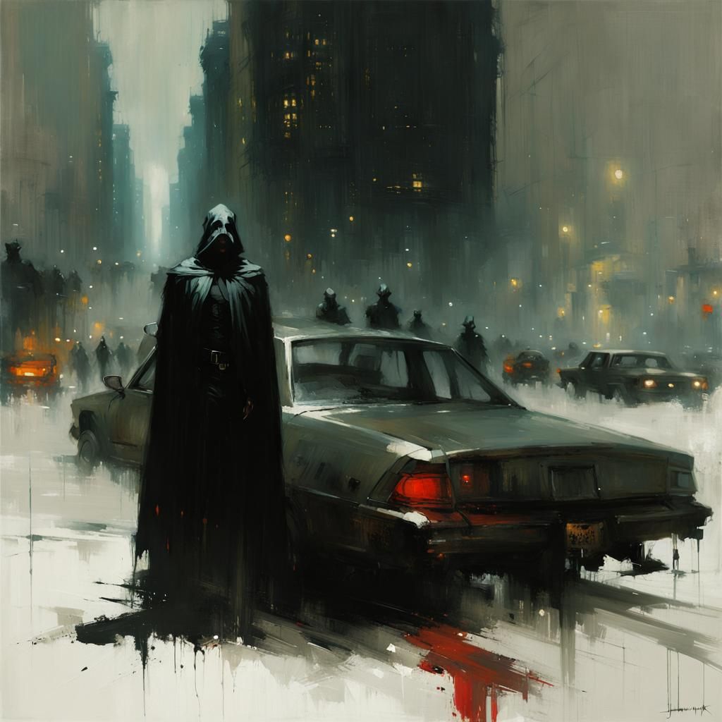 Dark Grim Portrait in Grimdark Style